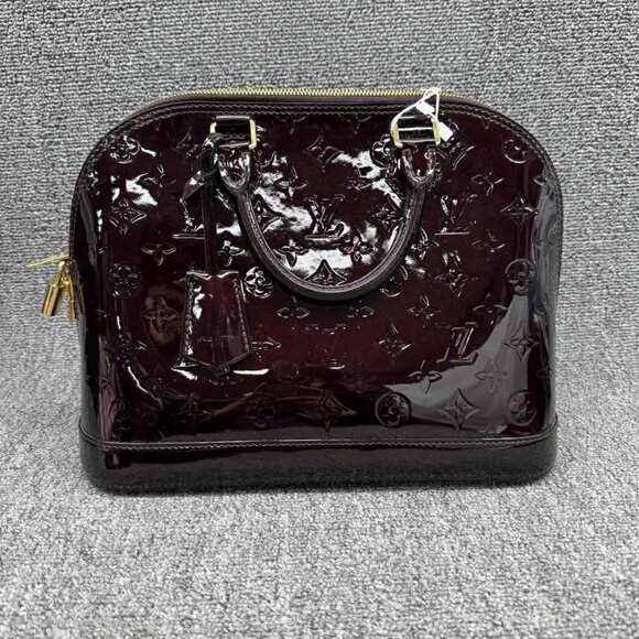 Louis Vuitton Alma PM Burgundy Patent Leather Tote fbcco585-101825 - Picture 2 of 15